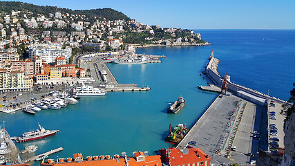 Image showing City and Port of Nice on French Riviera