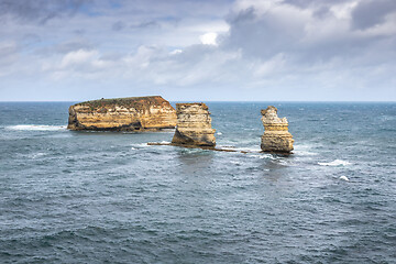 Image showing rough coast at the Great Ocean Road Australia