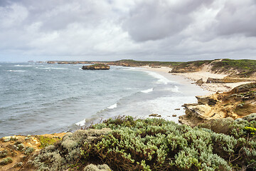 Image showing rough coast at the Great Ocean Road Australia