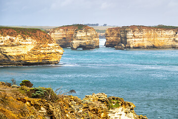 Image showing rough coast at the Great Ocean Road Australia