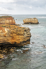 Image showing rough coast at the Great Ocean Road Australia