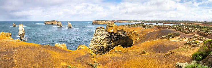 Image showing rough coast at the Great Ocean Road Australia