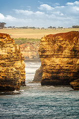 Image showing rough coast at the Great Ocean Road Australia