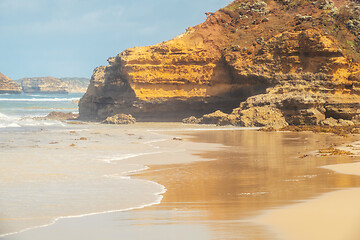 Image showing rough coast at the Great Ocean Road Australia