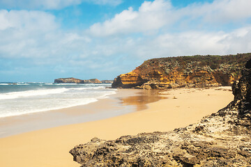 Image showing rough coast at the Great Ocean Road Australia