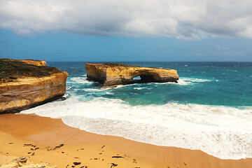 Image showing rough coast at the Great Ocean Road Australia