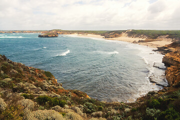 Image showing rough coast at the Great Ocean Road Australia