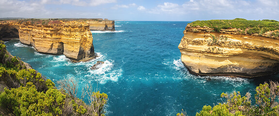 Image showing rough coast at the Great Ocean Road Australia