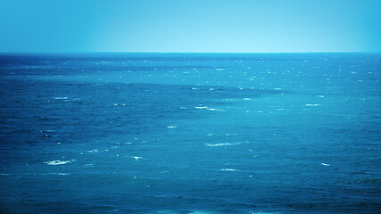 Image showing blue sky and the ocean