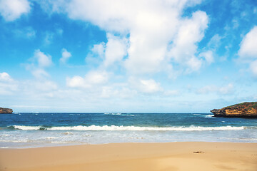 Image showing rough coast at the Great Ocean Road Australia