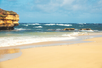 Image showing rough coast at the Great Ocean Road Australia