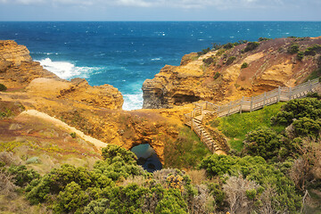 Image showing rough coast at the Great Ocean Road Australia