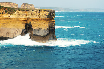 Image showing rough coast at the Great Ocean Road Australia