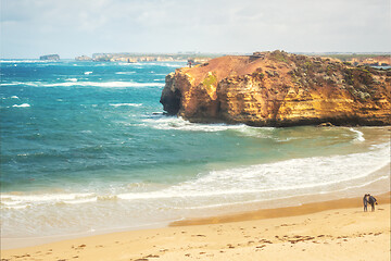 Image showing rough coast at the Great Ocean Road Australia