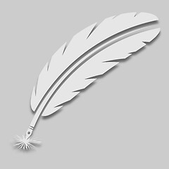 Image showing feather pen in light color