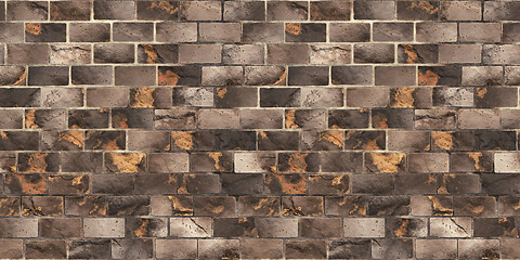 Image showing brick stone wall banner background seamless texture