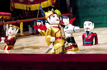 Image showing SAIGON, VIETNAM - JANUARY 05, 2015 - Traditional water puppet theater