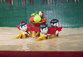 Image showing SAIGON, VIETNAM - JANUARY 05, 2015 - Traditional water puppet theater