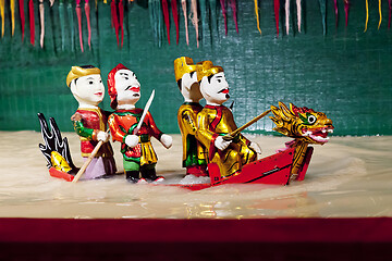 Image showing SAIGON, VIETNAM - JANUARY 05, 2015 - Traditional water puppet theater