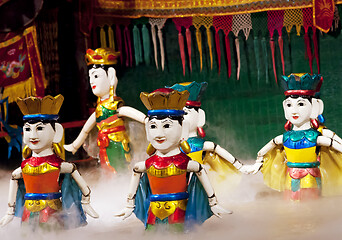 Image showing SAIGON, VIETNAM - JANUARY 05, 2015 - Traditional water puppet theater