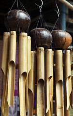 Image showing Bamboo wind chimes