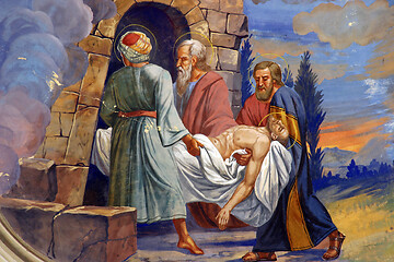 Image showing Jesus is laid in the tomb