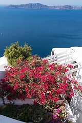 Image showing view of Santorini caldera in Greece from the coast