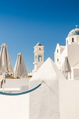 Image showing typical Santorini church in Greece in the Cyclades