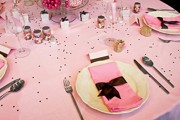 Image showing Wedding table pink