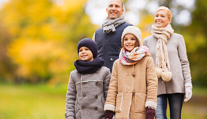 Image showing happy family in autumn park