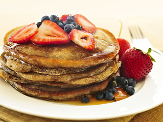 Image showing Stack of pancakes