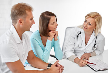 Image showing couple visiting doctor at family planning clinic