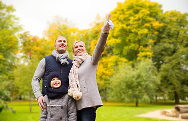 Image showing happy family in autumn park