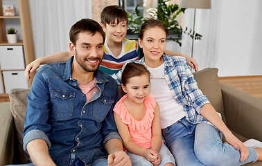 Image showing portrait of happy family at home