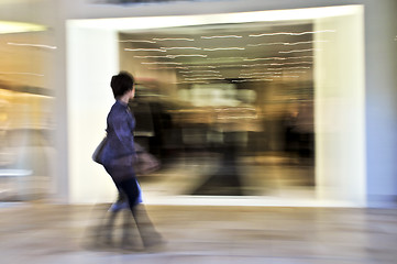 Image showing Shopping in a mall