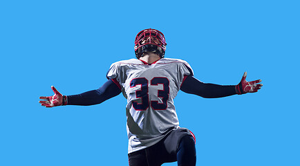 Image showing American football player celebrating