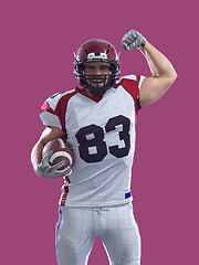 Image showing American football player celebrating