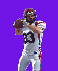 Image showing american football player throwing ball