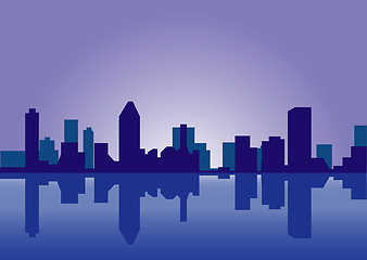 Image showing City Skyline Reflection