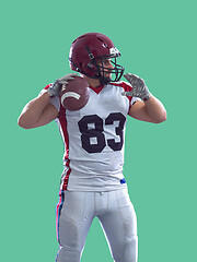 Image showing american football player throwing ball