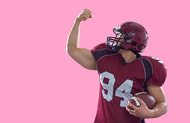 Image showing American football player celebrating