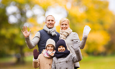 Image showing happy family in autumn park