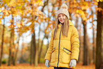 Image showing happy girl at autumn park