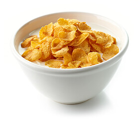 Image showing bowl of cornflakes