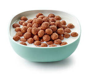 Image showing bowl of breakfast cereal balls