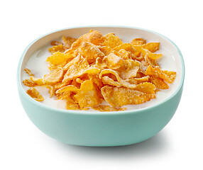 Image showing bowl of sweet cornflakes