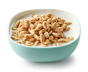 Image showing bowl of wheat honey grains