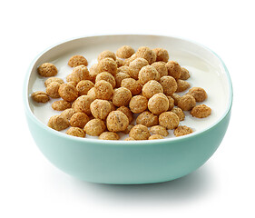 Image showing bowl of breakfast cereal balls