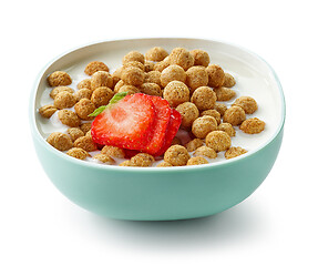 Image showing bowl of breakfast cereal balls