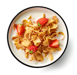 Image showing bowl of cornflakes